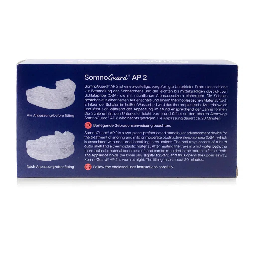 TOMED SomnoGuard AP2 Anti Snoring Device - Advanced Adjustable Mandibular Advancement Mouthpiece for Snoring & Sleep Apnea Relief, Custom Fit Comfortable Night Guard - Damaged Box