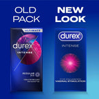 Durex Feel Intense Condoms - Ribbed & Dotted - Pre-Lubricated - 6 Pack - New