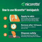 Nicorette InvisiPatch Nicotine Patches Step 1 25mg - 7 Patches - Stop Smoking Vaping Aid Cravings Withdrawal - Damaged Box - BBE 11/2028