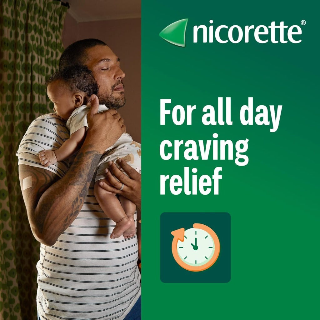 Nicorette InvisiPatch Nicotine Patches Step 1 25mg - 7 Patches - Stop Smoking Vaping Aid Cravings Withdrawal - Damaged Box - BBE 11/2028