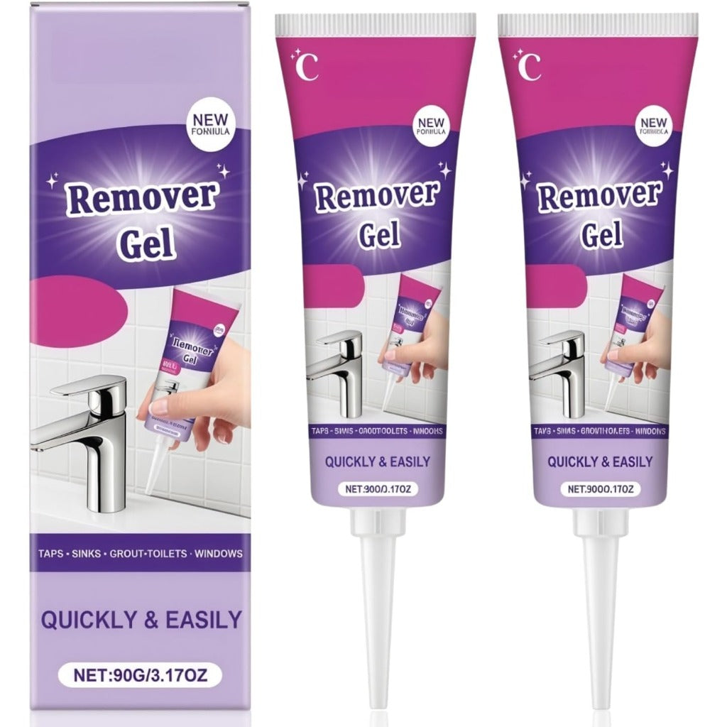 2PCS Mould Remover Gel - Long-Lasting Powerful Cleaning for Bathroom Shower Kitchen Tile Gaps Walls Silicone Sealant - Damaged Box - BBE 03/2029