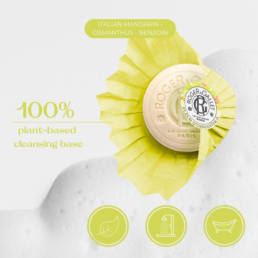 Roger Fleur D'osmanthus Perfumed Soap 100g - Fragrant Bath Bar Cleansing Skincare - New
