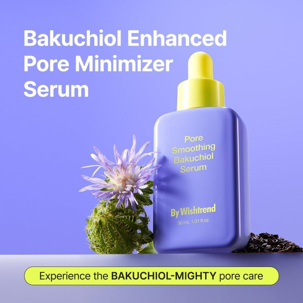 By Wishtrend Pore Smoothing Bakuchiol Serum 1.01 Fl Oz - Niacinamide Peptide Collagen Pore Care Facial Treatment - New