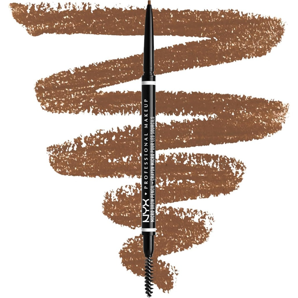 NYX Professional Makeup Brow Pencil Micro Brow Dual Ended Spoolie, Auburn - Damaged Box