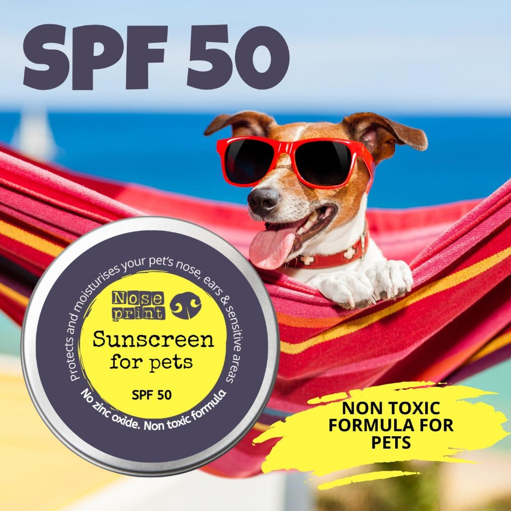 Noseprint SPF 50 Sun Protection Balm for Pets 100ml Tin - Dog Cat Nose Paw Sunscreen Cream Moisturising Non-Toxic Puppy - Damaged Box