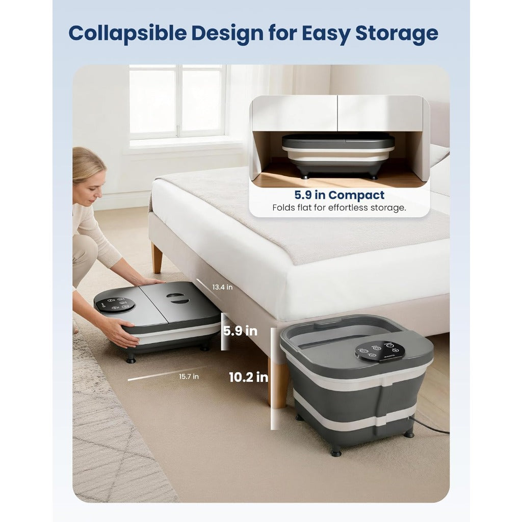 COMFIER Electric Foot Spa Massager - Heat - Automatic Rolling Massage - Pedicure Bath - Foot Relaxation - Home Use - Good