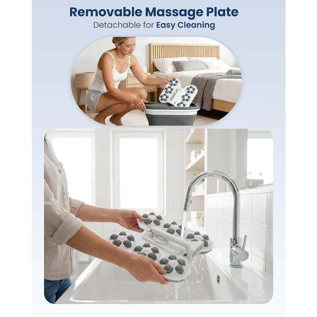 COMFIER Electric Foot Spa Massager - Heat - Automatic Rolling Massage - Pedicure Bath - Foot Relaxation - Home Use - Good