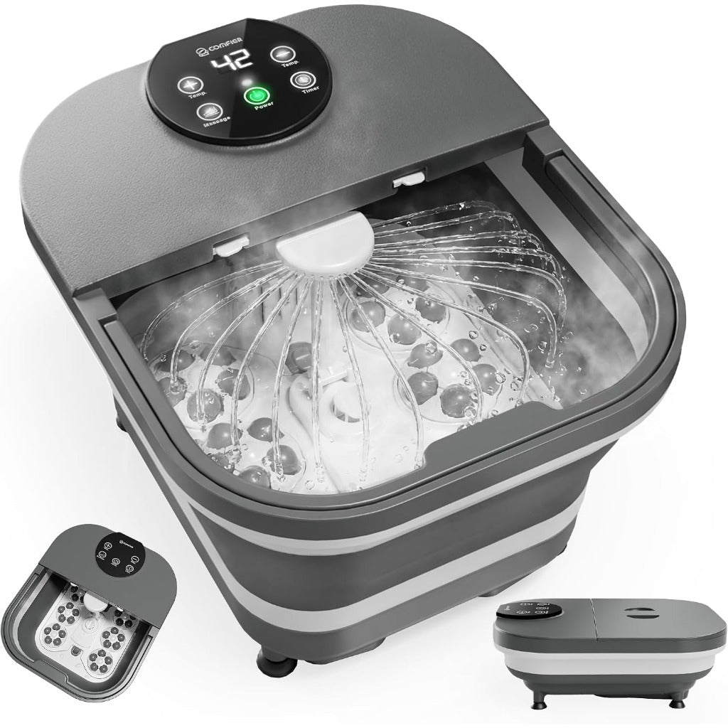 COMFIER Electric Foot Spa Massager - Heat - Automatic Rolling Massage - Pedicure Bath - Foot Relaxation - Home Use - Good