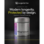 Longevity Can Magnesium L-Threonate Powder 50g – Pure Unflavoured Vegan Supplement – 33 Servings - Damaged Box - BBE 05/2027