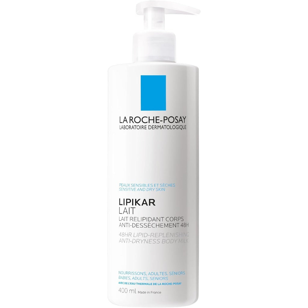 La Roche-Posay Lipikar Lait Lipid-Replenishing Body Milk 400ml - Anti-Dryness Moisturiser Lotion for Sensitive Skin - New - BBE 12/2027