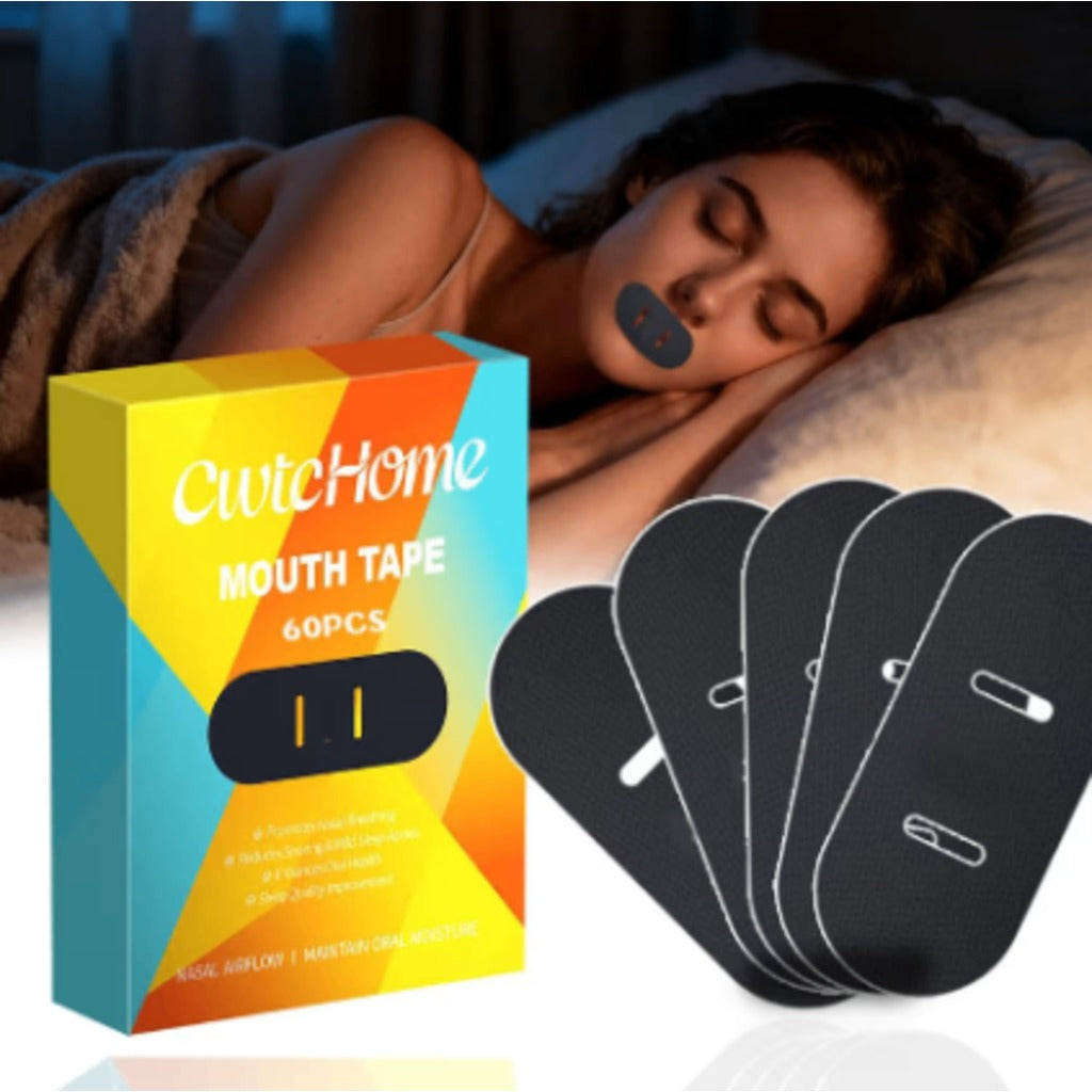 Mouth Tape 60 Pcs for Sleeping - Snoring Prevention - Improve Nasal Breathing - Hypoallergenic Dermatologically Tested - Damaged Box