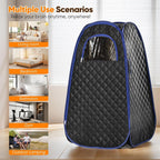 Portable Steam Sauna Tent Fast Pop-Up Home Spa - 1000W 2L Detox Personal Sauna with 9 Temperature Settings - Damaged Box