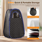 Portable Steam Sauna Tent Fast Pop-Up Home Spa - 1000W 2L Detox Personal Sauna with 9 Temperature Settings - Damaged Box