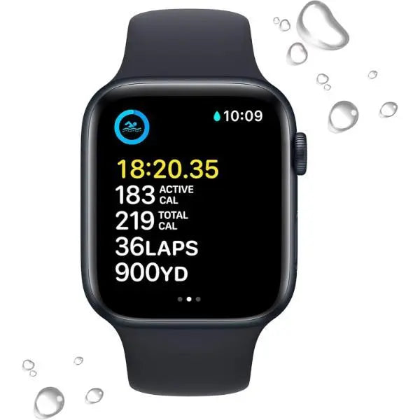 Apple Watch SE Gen 2 GPS 44mm Smartwatch Aluminium Case Midnight Sport Band Medium / Large  - Refurbished Apple