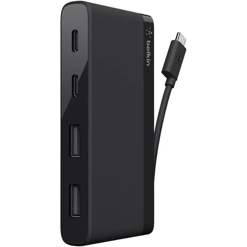 Belkin USB-C 4-Port Mini Hub SuperSpeed USB 3.0 for Desktop and Tablet Charging - New Belkin