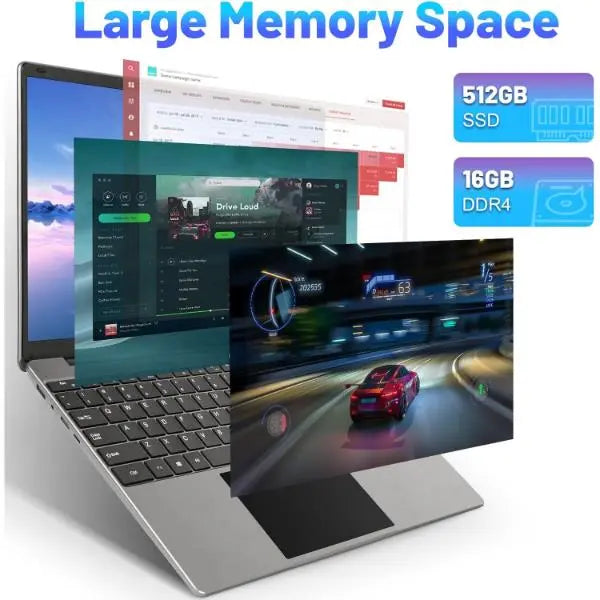 Anna Bella Intel Celeron 15.6" Laptop - Windows 11 512GBG 16GB DDR4 - Like New laptop