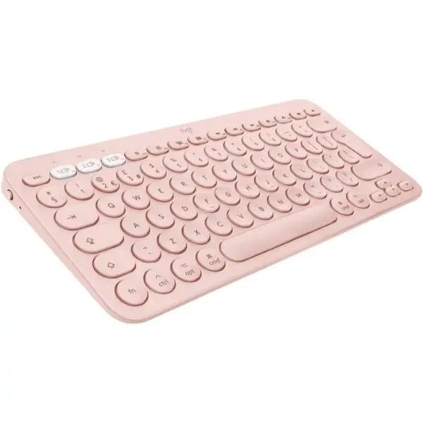 Logitech K380 Multi Device Wireless Bluetooth Portable QWERTY Keyboard Rose Logitech