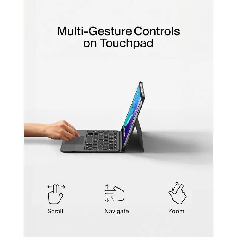 Belkin Connect iPad 10.9" 10th Gen Bluetooth Backlit Keyboard Case QWERTY Black - Like New Belkin