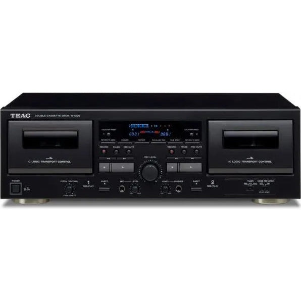 Teac W-1200 Twin Cassette Deck USB Recording + Mic Teac