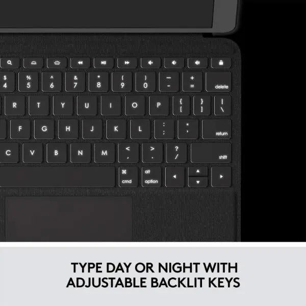 Logitech Folio Touch iPad Pro 11-inch 1st - 4th Gen 2018 -2022 Keyboard Case Backlit Keyboard Trackpad QWERTY Grey - Refurbished Logitech