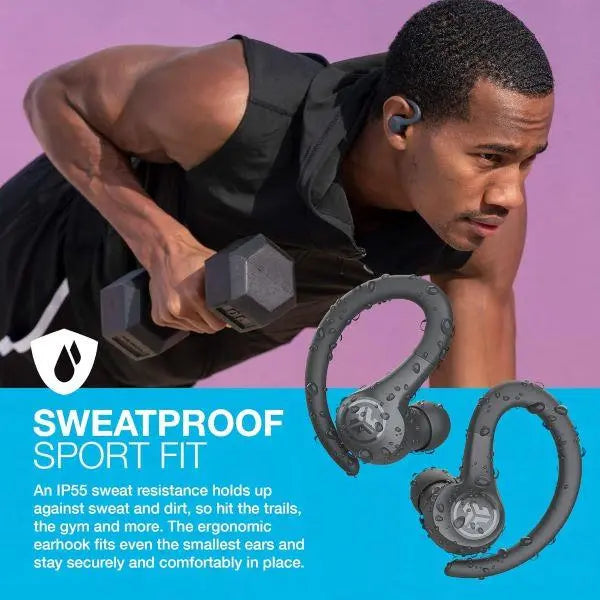 JLab Go Air Sport True Wireless Bluetooth In-Ear Headphones Graphite Jlab