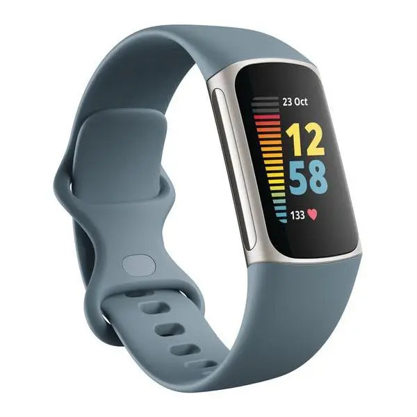 Fitbit Charge 5 Smart Fitness Tracker Watch Steel Blue / Platinum Stainless Steel Fitbit