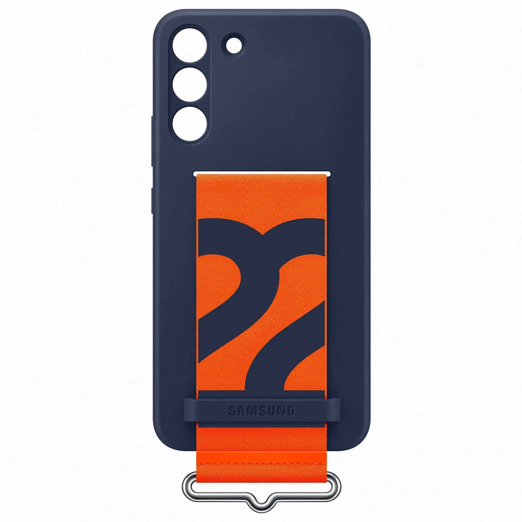 Samsung Galaxy S22+ Silicone Cover With Strap - Navy (New) The Outlet Shop