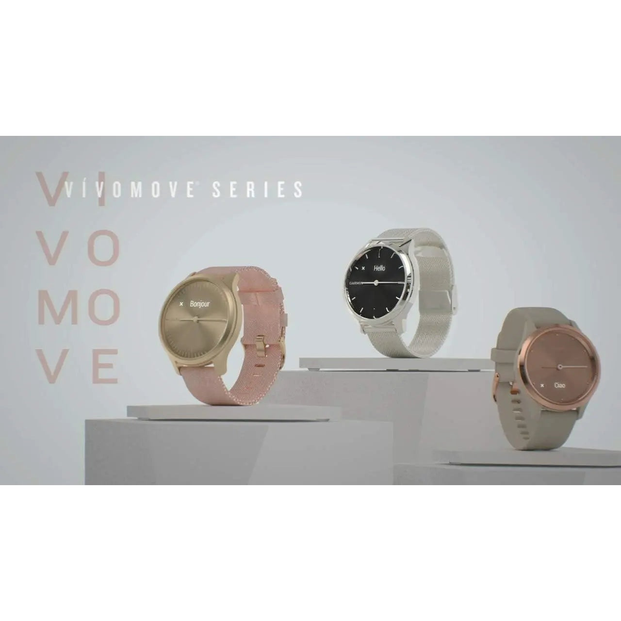 Garmin vivomove 3 Hybrid Connected GPS Smartwatch with Watch Hands and Hidden Touchscreen Display Garmin