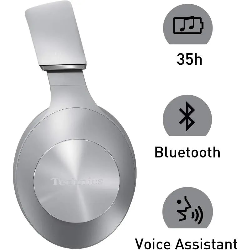 Panasonic Technics EAH-F50 Wireless Bluetooth Over Ear Closed Back Headphones - Silver - New Panasonic