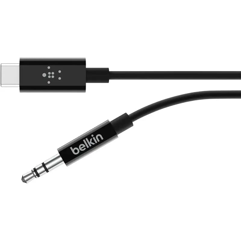 Belkin USB-C to 3.5mm Audio Cable Headphone Jack Adapter Aux Lead Black - New Belkin