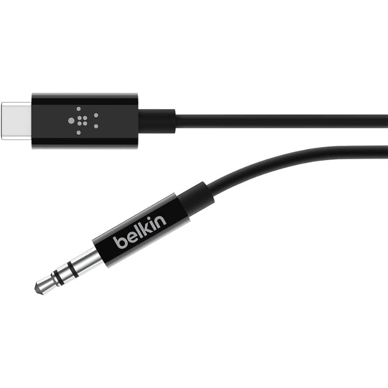 Belkin USB-C to 3.5mm Audio Cable Headphone Jack Adapter Aux Lead Black - New The Outlet Shop
