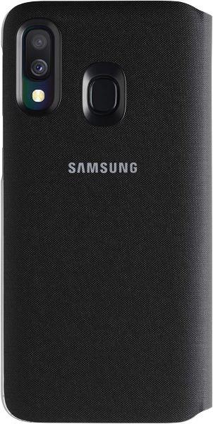 Samsung Galaxy A40 Flip Wallet Case - Black / Blue (Official) (New) - The Outlet Shop