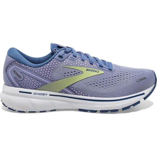Brooks Ghost 14 Womens Running Trainers UK Size 4 Purple Impression / Dutch Lime  - New Brooks