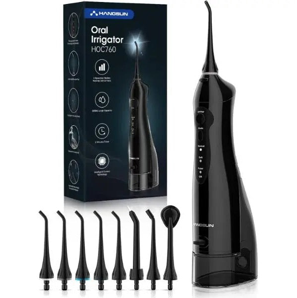 Hangsun HOC760 Cordless Rechargeable Oral Irrigator - Black Hangsun