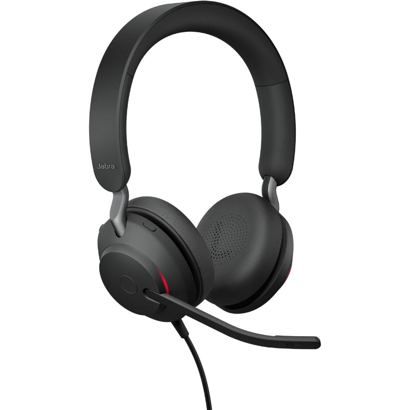 Jabra Evolve2 40 SE Wired Stereo Headset – Noise Cancelling, 3-Mic Calling, USB-A, MS Teams Certified - New Jabra