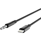 Belkin 1m Lightning to 3.5mm Audio Cable iPhone Aux Headphone Adapter Black - New Belkin