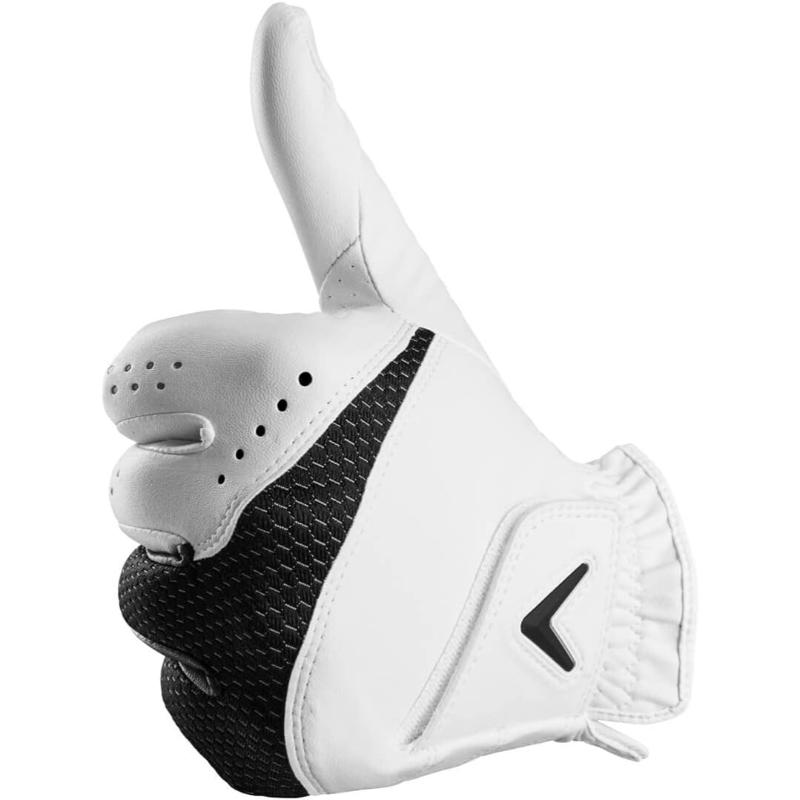 Callaway Weather Spann Fusetech Golf Gloves 2 Pack – Medium Left Handed White/Black - New The Outlet Shop