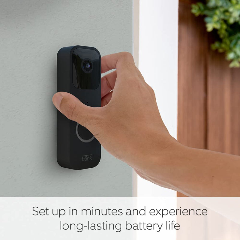 Blink Video Doorbell – HD Video, Two-Way Audio, Motion Alerts, Alexa Enabled, Wired/Wire-Free – White - Refurbished Blink