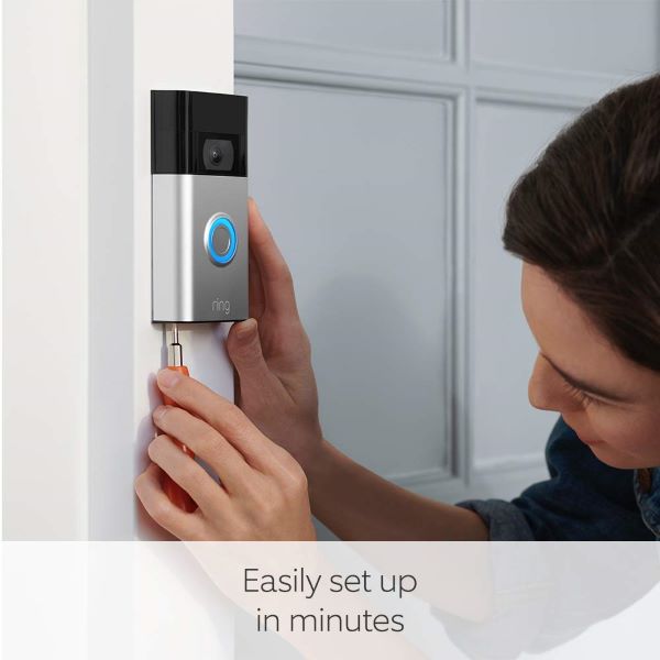 Ring Doorbell 2nd Gen Wireless HD Video Doorbell Silver Ring