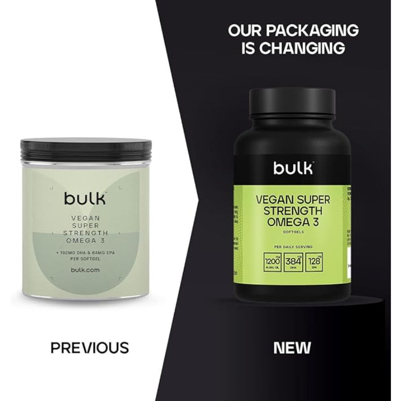 Bulk Vegan Super Strength Omega 3 Softgels 60 Capsules Plant Based Exp 03/28 - New Bulk