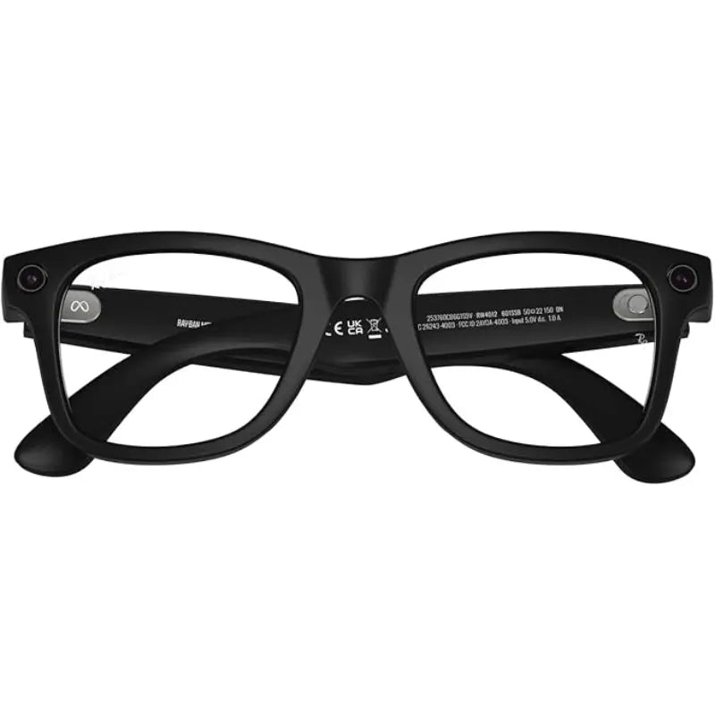 Ray-Ban Meta Wayfarer Gen 2 Sunglasses Matte Black Frame Clear Lenses - New Ray-Ban