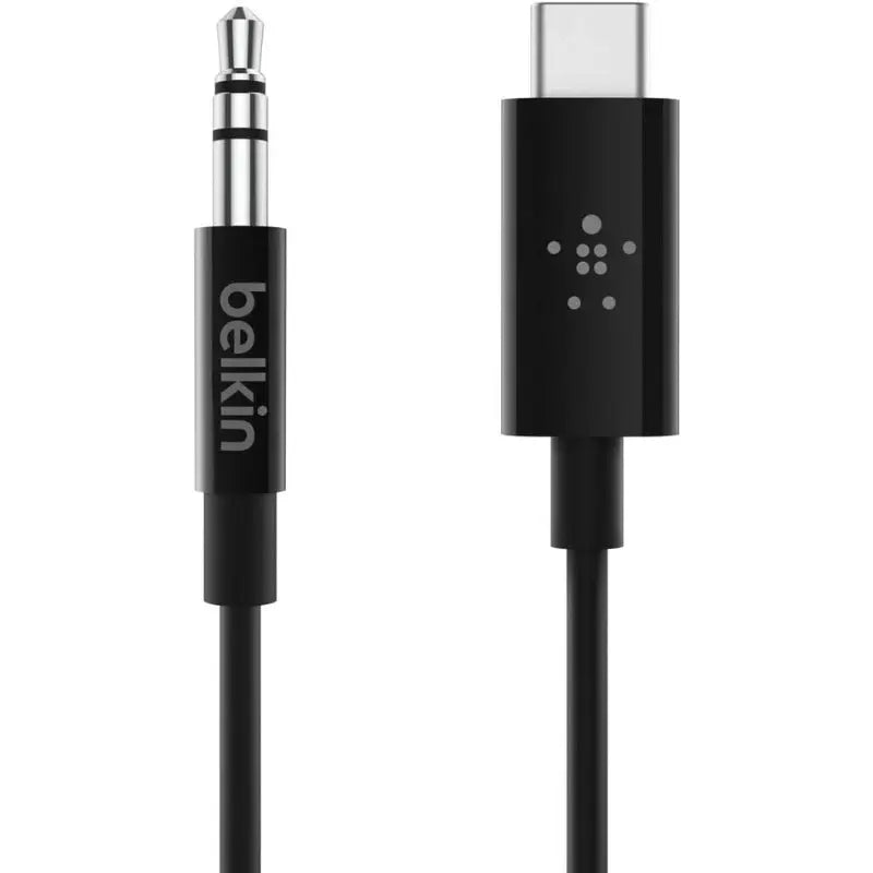 Belkin USB-C to 3.5mm Audio Cable Headphone Jack Adapter Aux Lead Black - New Belkin