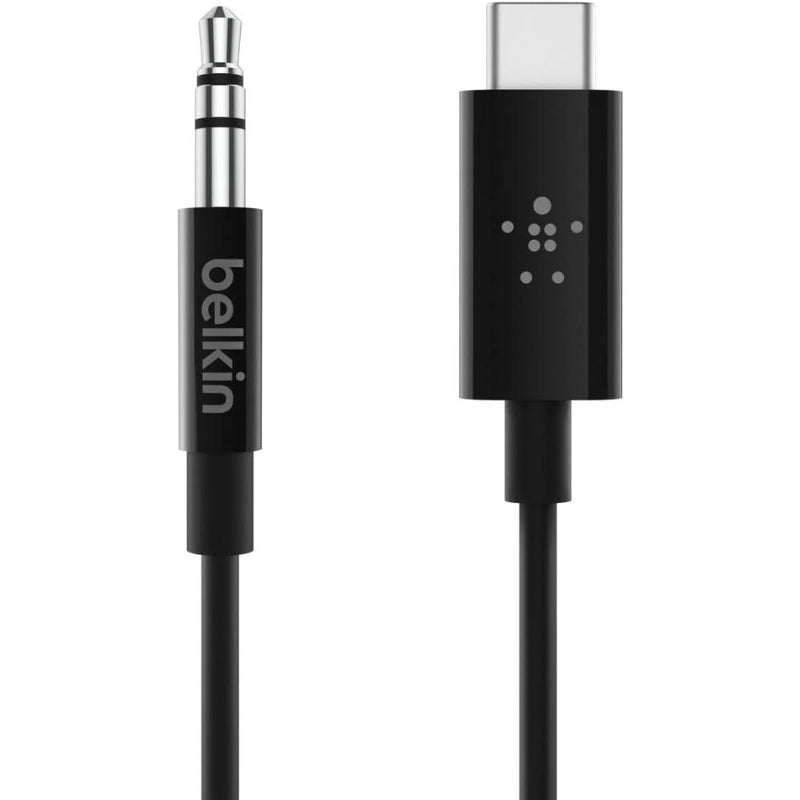 Belkin USB-C to 3.5mm Audio Cable Headphone Jack Adapter Aux Lead Black - New The Outlet Shop