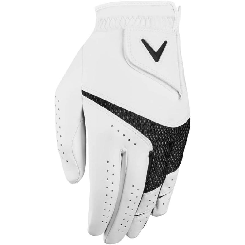 Callaway Weather Spann Fusetech Golf Gloves 2 Pack – Medium Left Handed White/Black - New The Outlet Shop