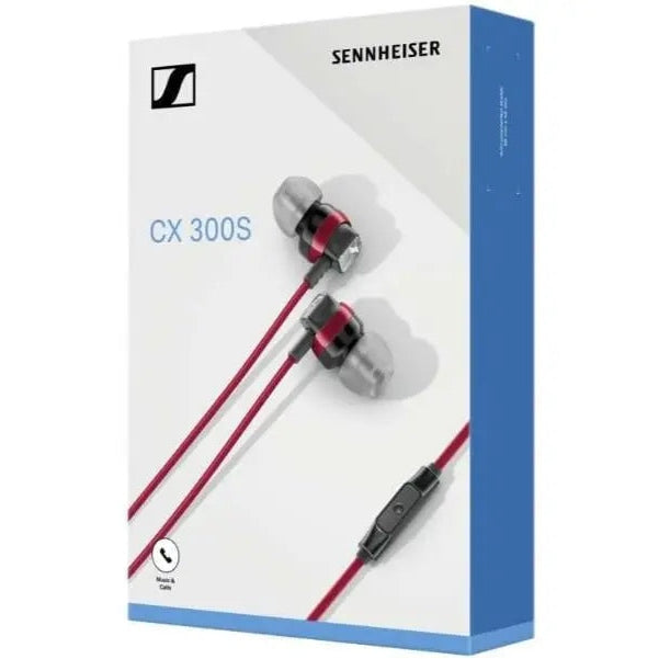 Sennheiser CX 300S Wired In Ear Earphones With Remote - Red Sennheiser