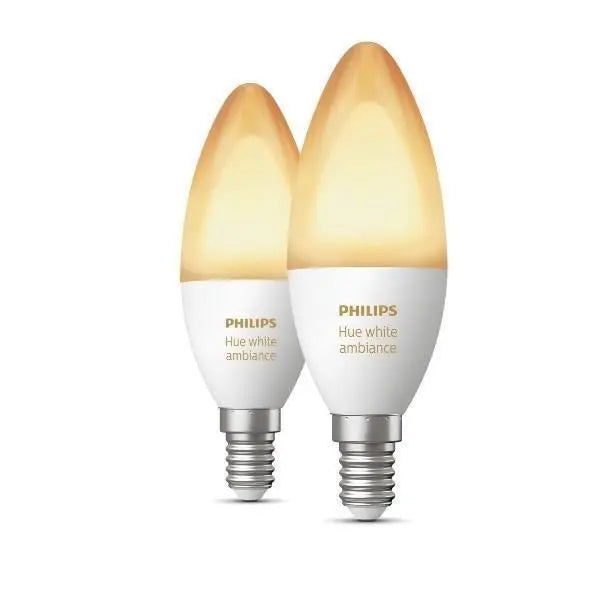 Philips Hue White Ambiance x2 Single Bulb E14 Edison Screw Philips