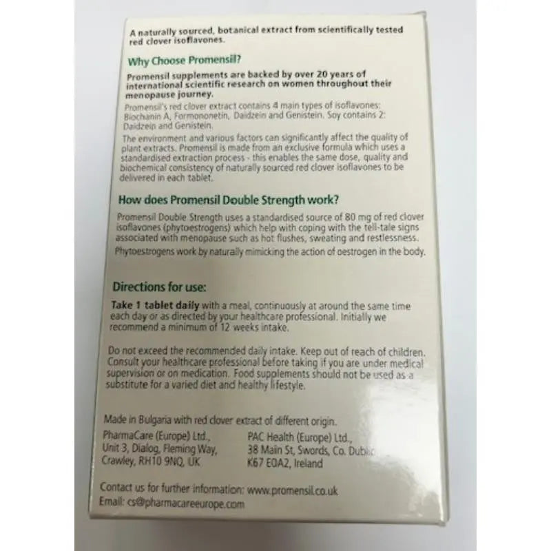 Promensil Menopause Double Strength 60 Tablets