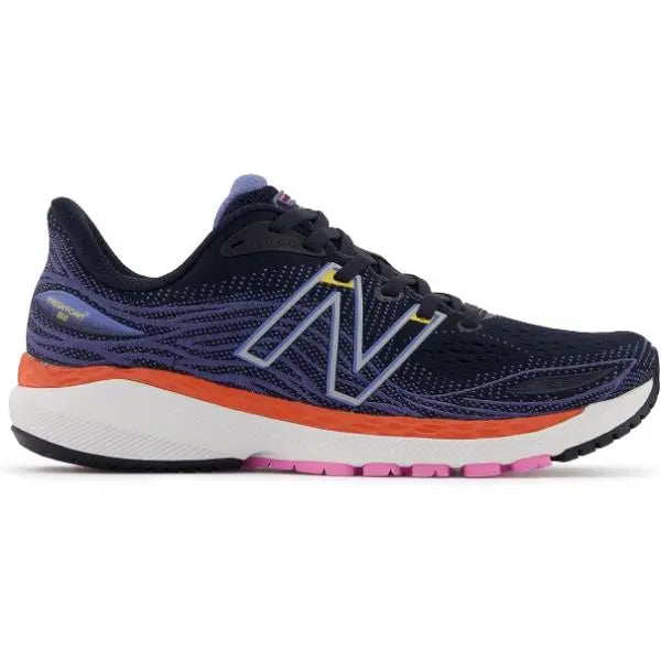 New Balance Fresh Foam X 860v12 Womens Running Trainers UK 4.5 Eclipse Night Sky / Vibrant Orange - New New Balance