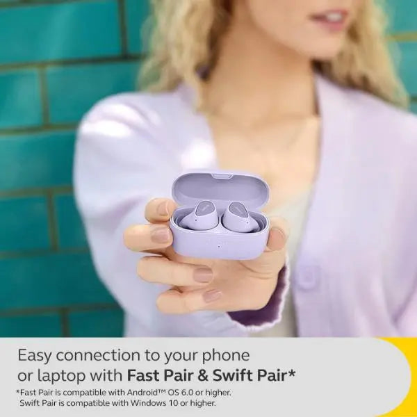 Jabra Elite 4 Wireless Earbuds Active Noise Cancelling Bluetooth Earphones - Lilac - New Jabra