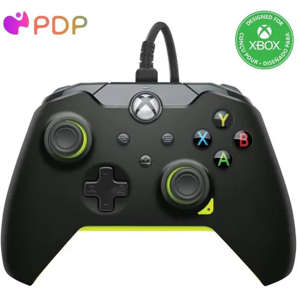 PDP Electric Black Wired Controller Designed for Xbox Includes 1 Month Ultimate Game Pass PDP